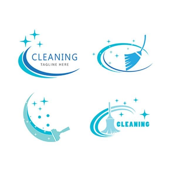 Cleaning Logo Vector Template Symbol Design