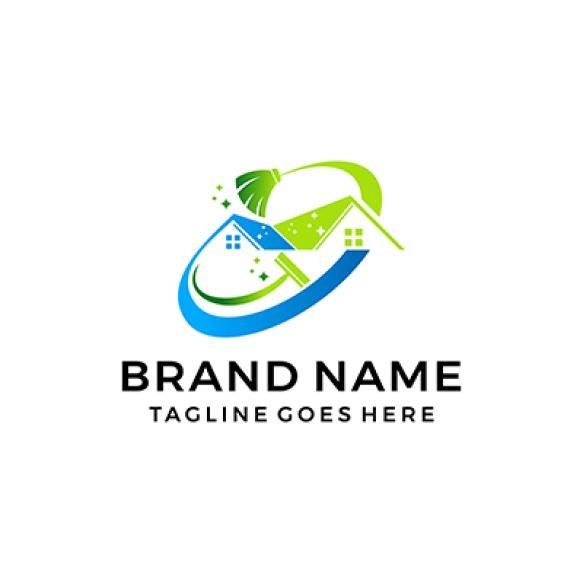Cleaning Maintenance House Logo Template