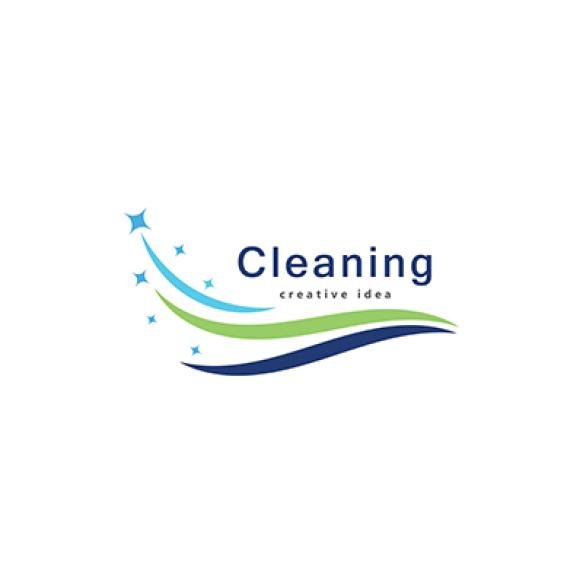 Creative Cleaning Concept Logo Design Template