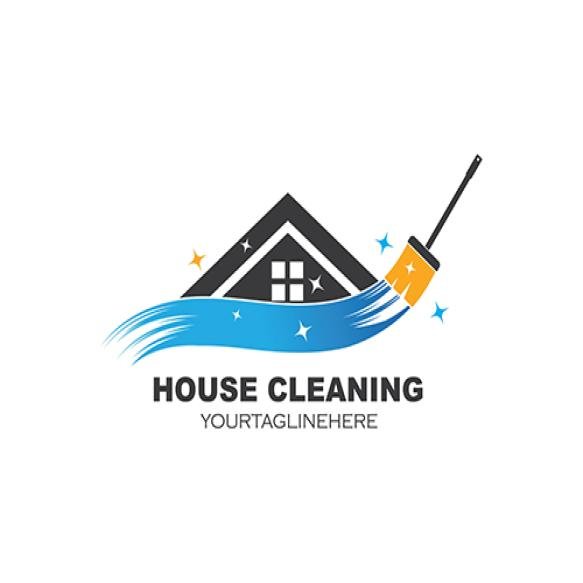 House Cleaning Service Icon Logo Vector Illustration