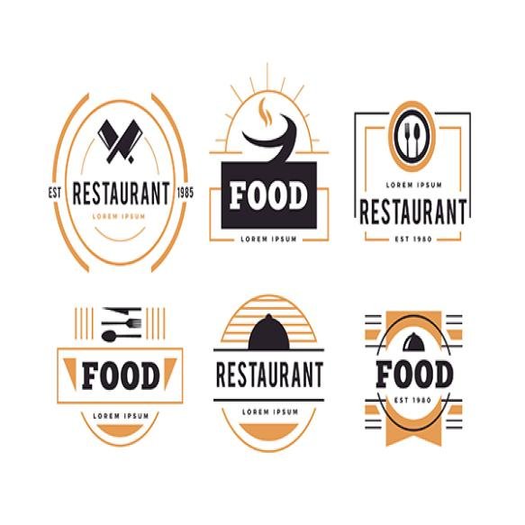 Restaurant Retro Logo Set
