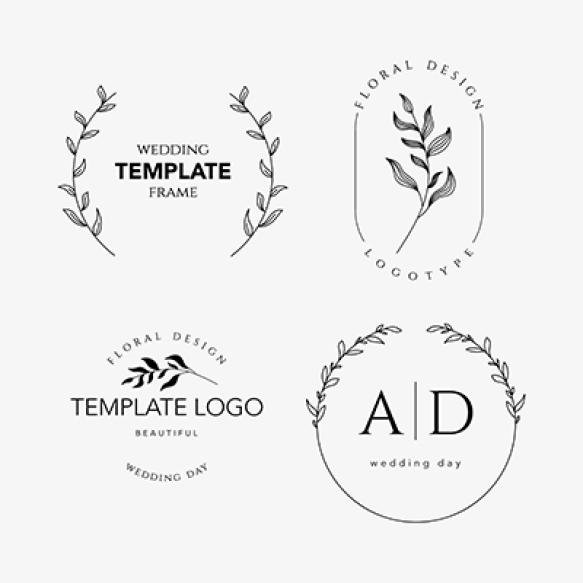 Beautiful Frames With Floral Ornaments Weddings Beauty Industry Vector
