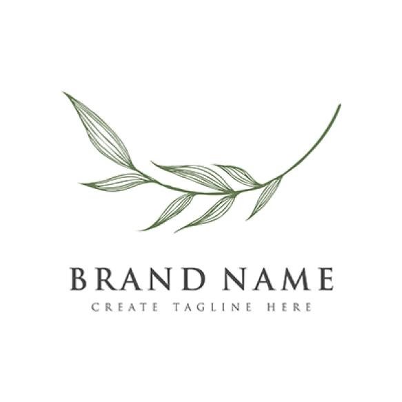 Luxurious Elegant Leaf Shape Logo