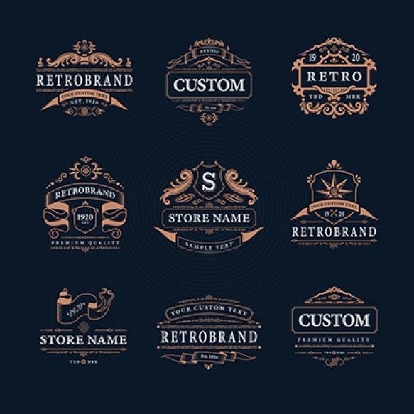 Retro Label Set
