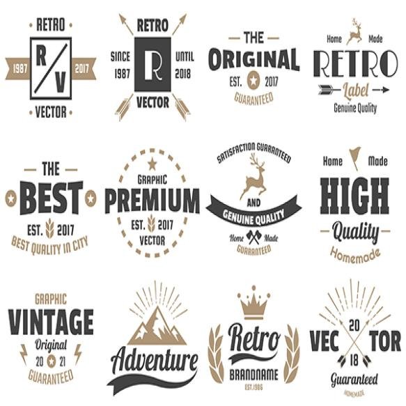 Vintage Retro Vector Logo Banner