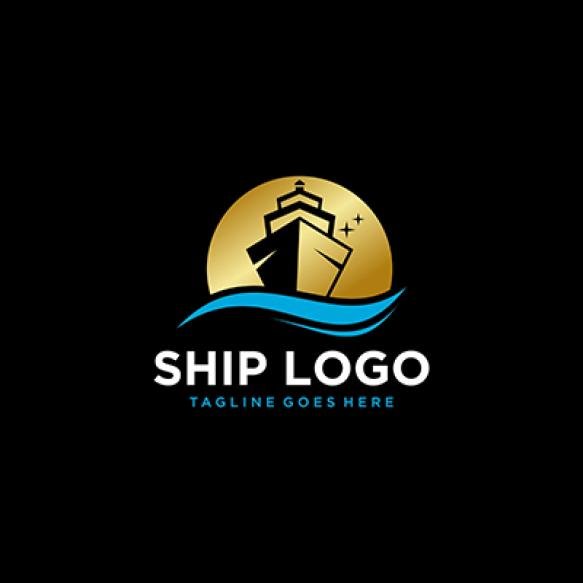 Logo Ship That Has Golden Circle It