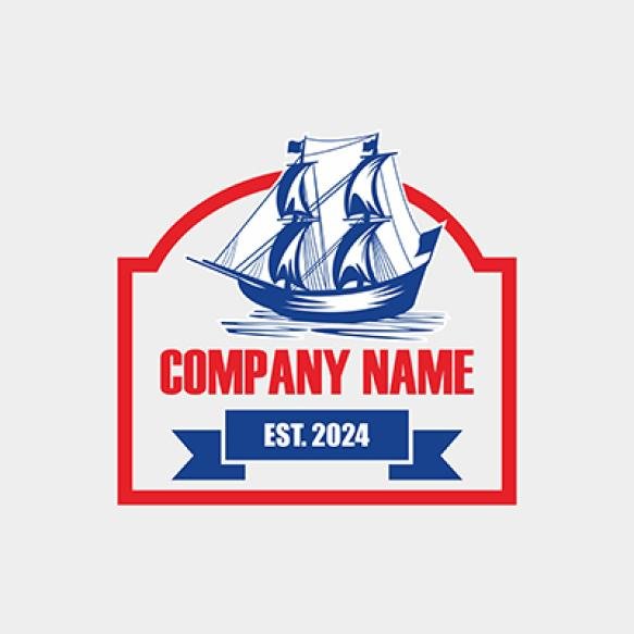 Old Ship Logo Sail Boat Logo