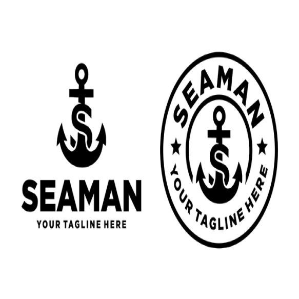 Seaman Logo With Initial S Anchor