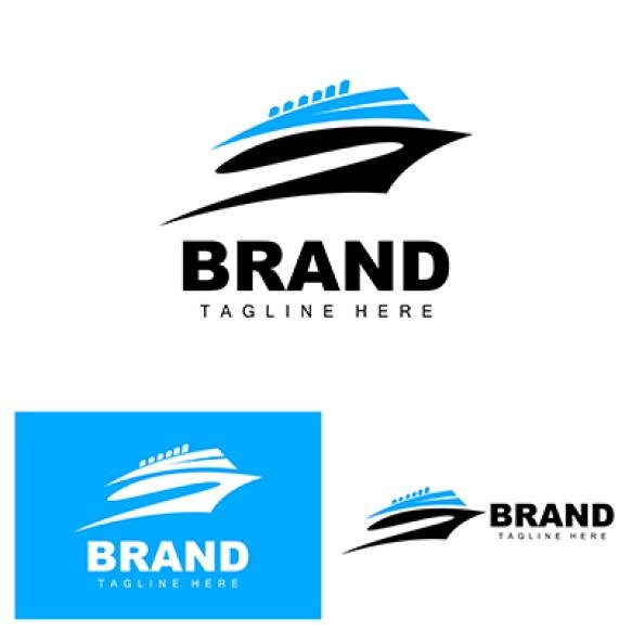 Ship Logo Ocean Transport Vector Cruise Ship Cargo Logistics Sailing School Speedboat