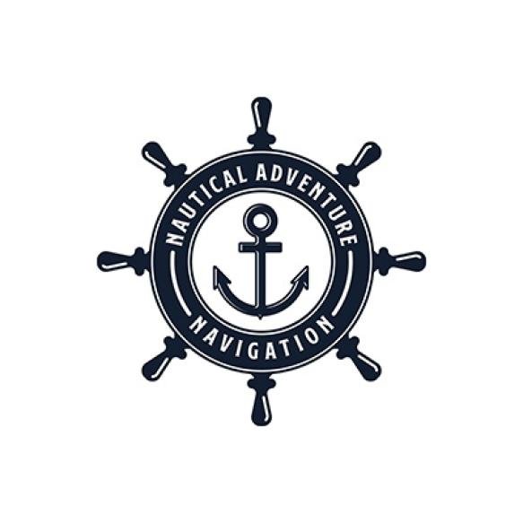 Vintage Nautical Adventure Navigation Symbol Logo Design