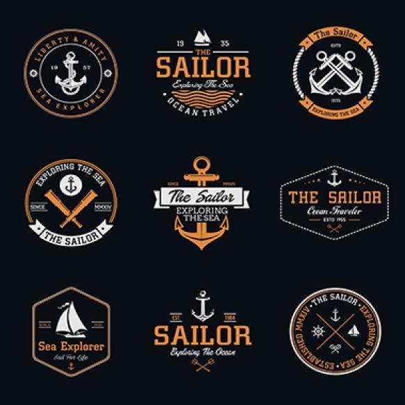 Vintage Sailor Badges