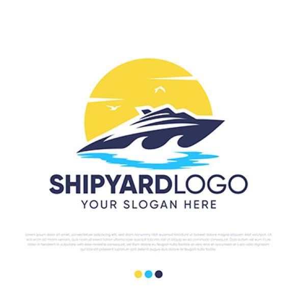 Yacht Club Sailboat Sea Travel Design Logo Premium Vector