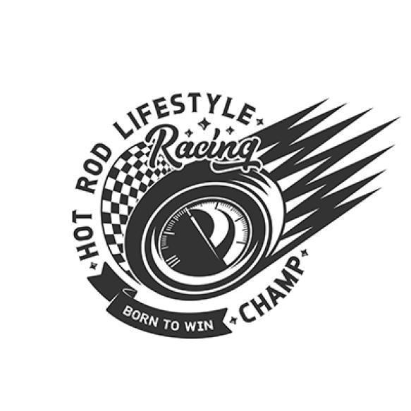 Hot Road Car Racing Emblem Rally Championship