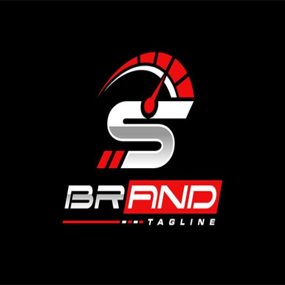Letter S Speedometer Logo