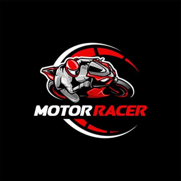Motorcycle Motor Race Illustration Logo Vector Black Background