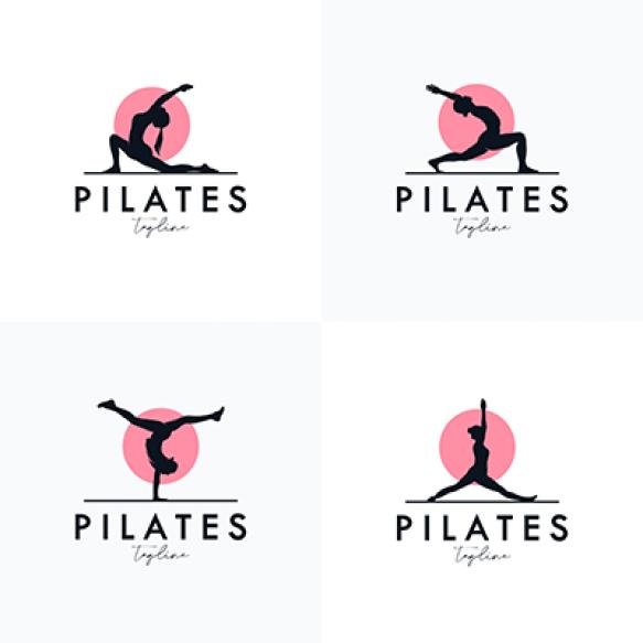 Set Pilates Yoga Logo Identity Design