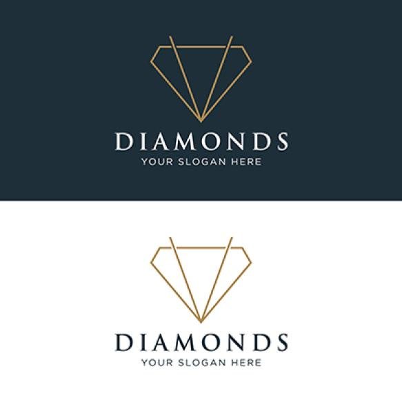 Creative Luxury Diamond Logo Template Design Logo Business Jewelry Brand Company