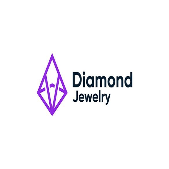 Diamond Jewelry Abstract Purple Logo Vector