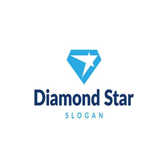 Diamond Logo With Star Vector Icon Illustration Logo Template