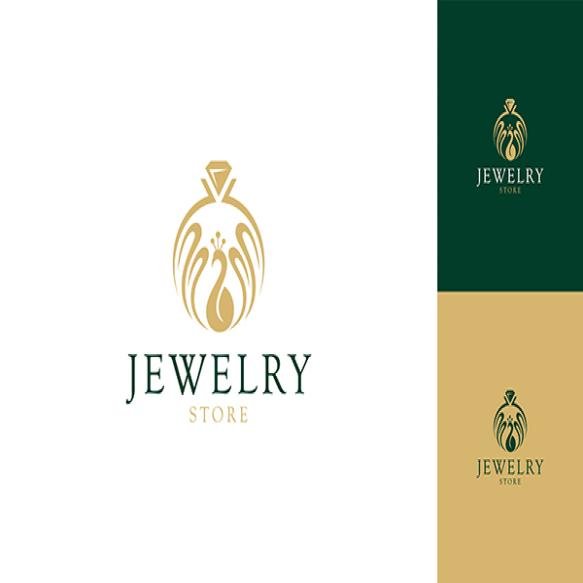 Diamond Ring Jewelry Logo Peacock Shape Symbol Jewelry Manufacturing Gold Gem Shop Luxurious Elegant