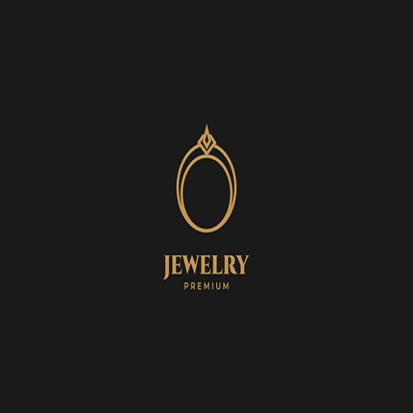 Flat Ring Jewelry Logo Vector Icon Design Template Elegant Beauty Royal