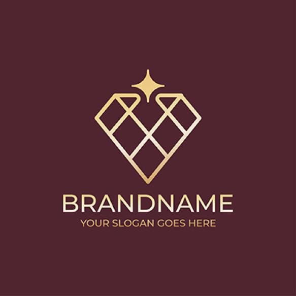 Geometrical Diamond Jewelry Logo