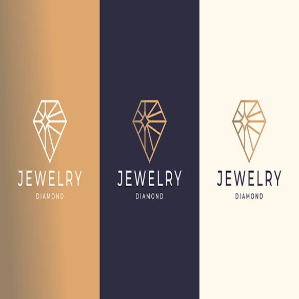 Geometric Line Diamond Gem Logo Design Template Luxury Linear Style Concept Set Design Illustration