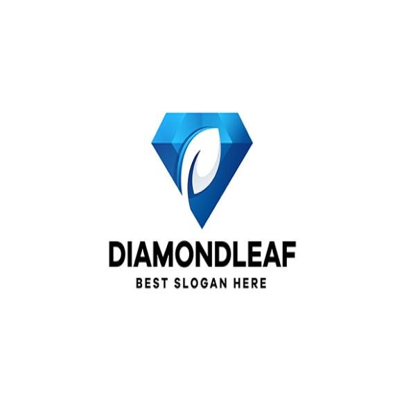 Gradient Diamond Leaf Logo Template