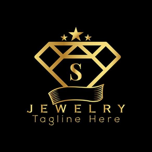 Stylish Diamond Logotype Icon Design Template Luxury Line Art Diamond Jewellery Logo S Letter Logo