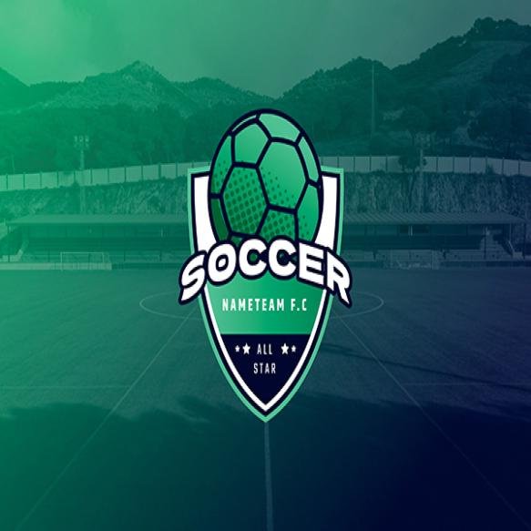 Flat Design Football Logo