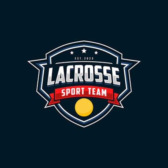 Lacrosse Badge Emblem Logo Sports Label Vector Illustration