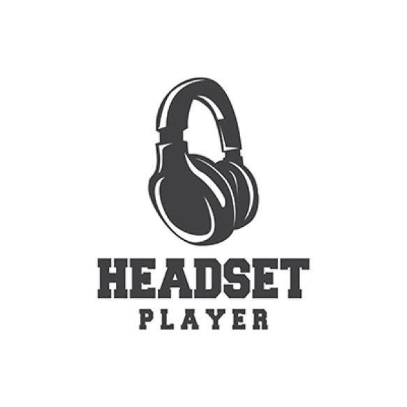 Headset Logo Design Simple Headset Gamer Illustration Template