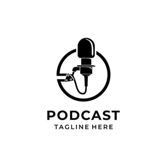 Microphone Vector Podcast Logo Design Concept