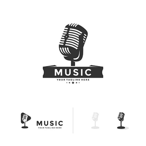 Music Logo Concept Design Template Vector Illustration