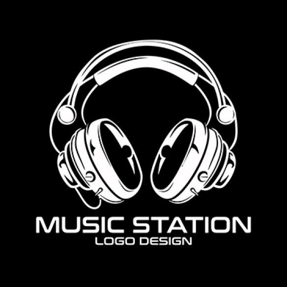 Music Station Vector Logo Design