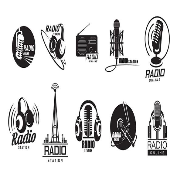 Online Radio Icons Music Radio Station Podcast