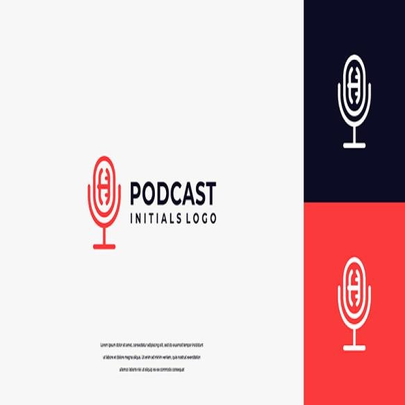 Podcast Logo Design Letter H Podcast Logo Design Template