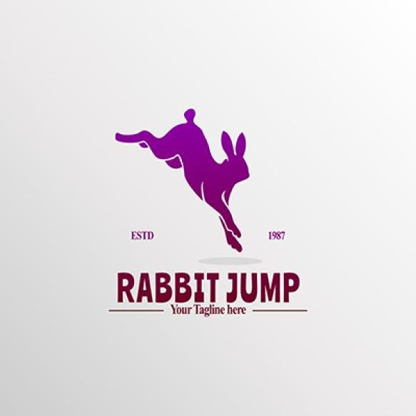 Rabbit Logo Rabbit Silhouette Logo Vintage Rabbit Label Rabbit Silhouette Logo Business
