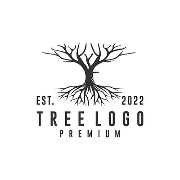 Oak Tree Logo Design Vector Idea With Root