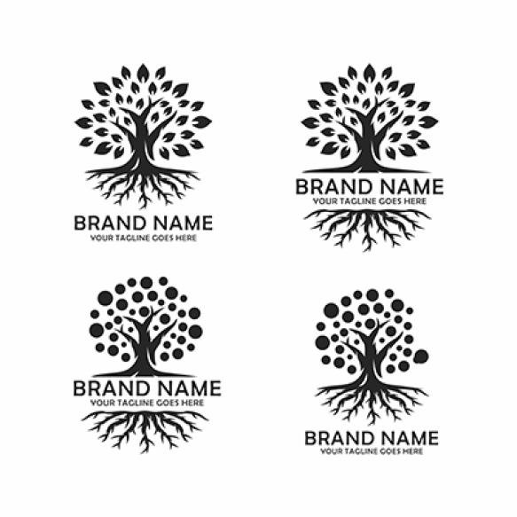 Oak Tree Logo Set