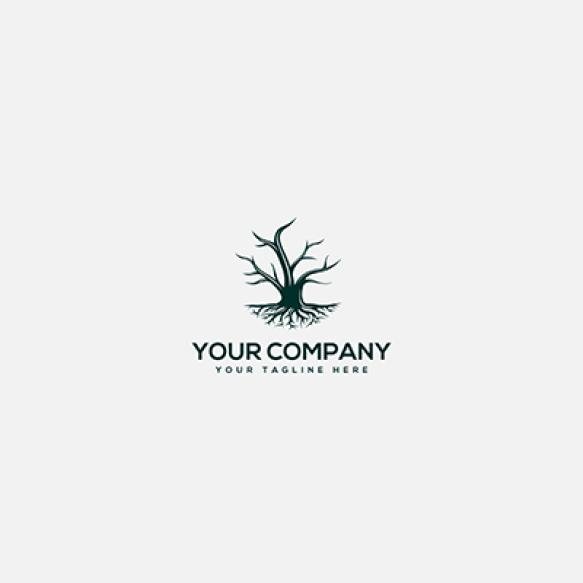 Vibrant Tree Growth No Leaf Natural Logo
