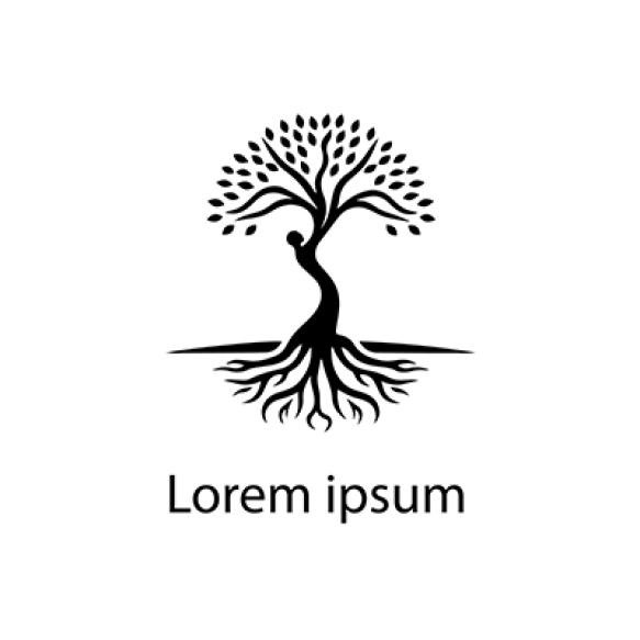 Yoga Tree Logo Vector