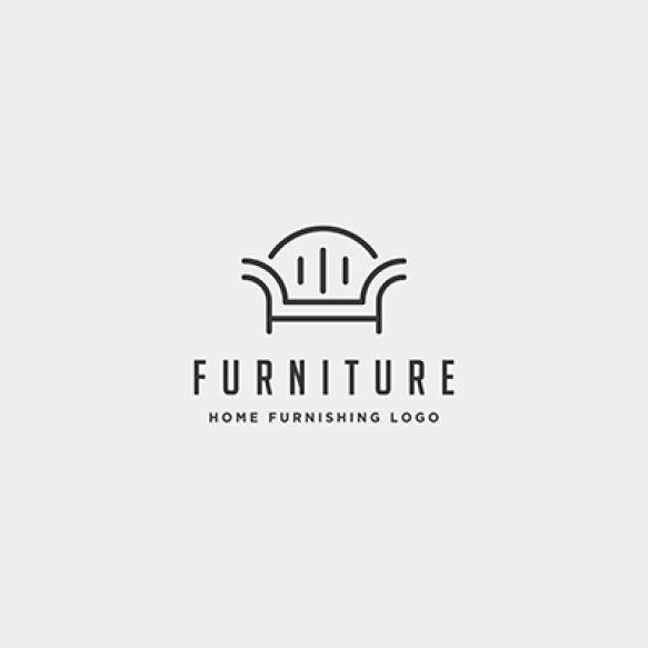 Furniture Logo Design Vector Icon Illustration Icon Element Isolated