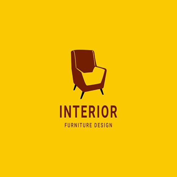 Interior Design Logo Vector Icon Illustration