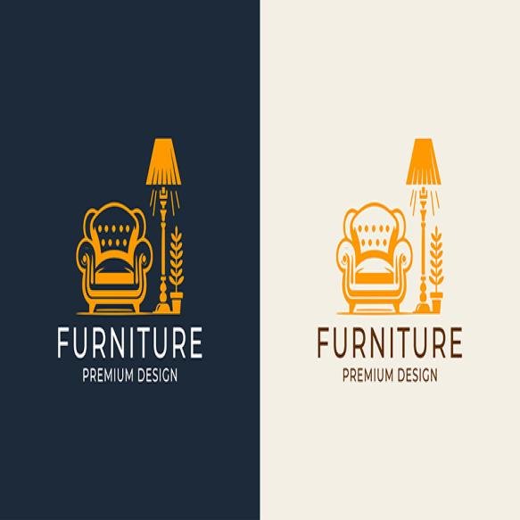 Minimalist Furniture Logo Design Vector