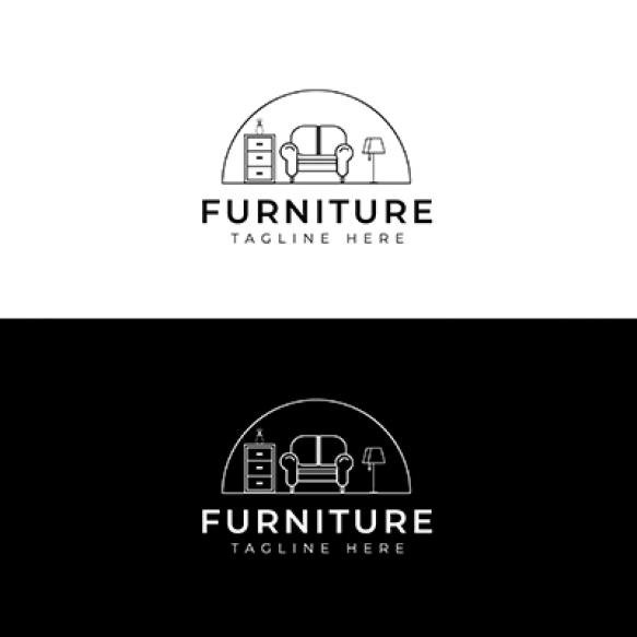Vector Furniture Logo Elegant Design