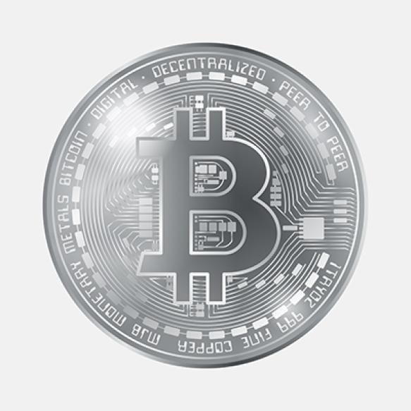 Bitcoin Coin Grayscale