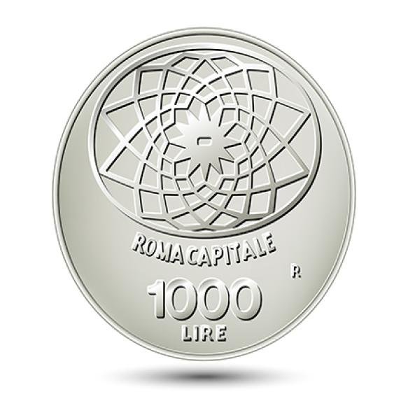 One Thousand Italian Lire White Background Vector Illustration