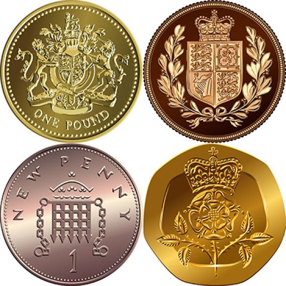 Set British Money Gold Coins