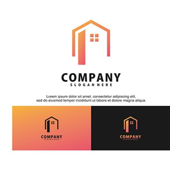 Home House Logo Design Template